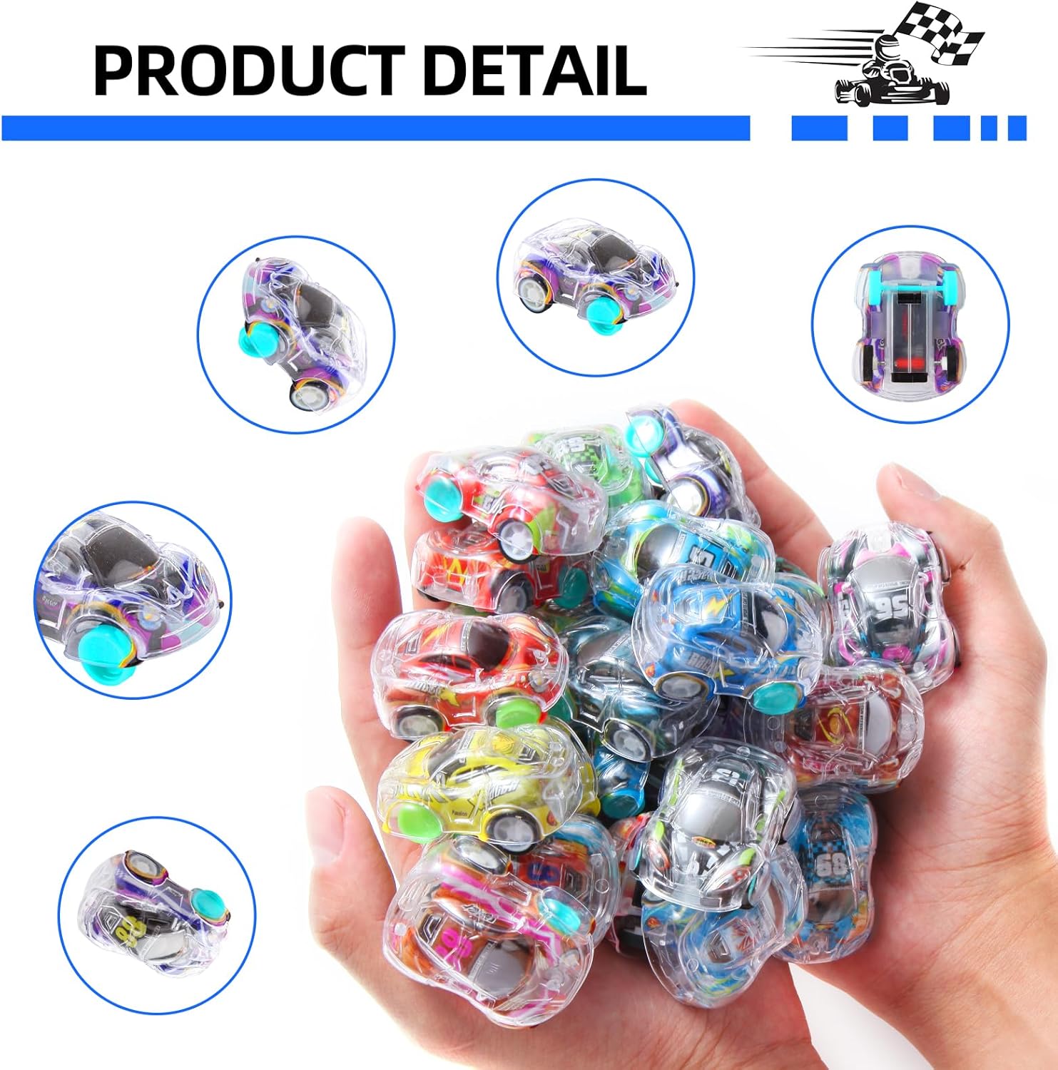 Skiennix Mini Pull Back Cars Set - 50 Racing Vehicles for Kids | Perfect Party Favors & Classroom Prizes