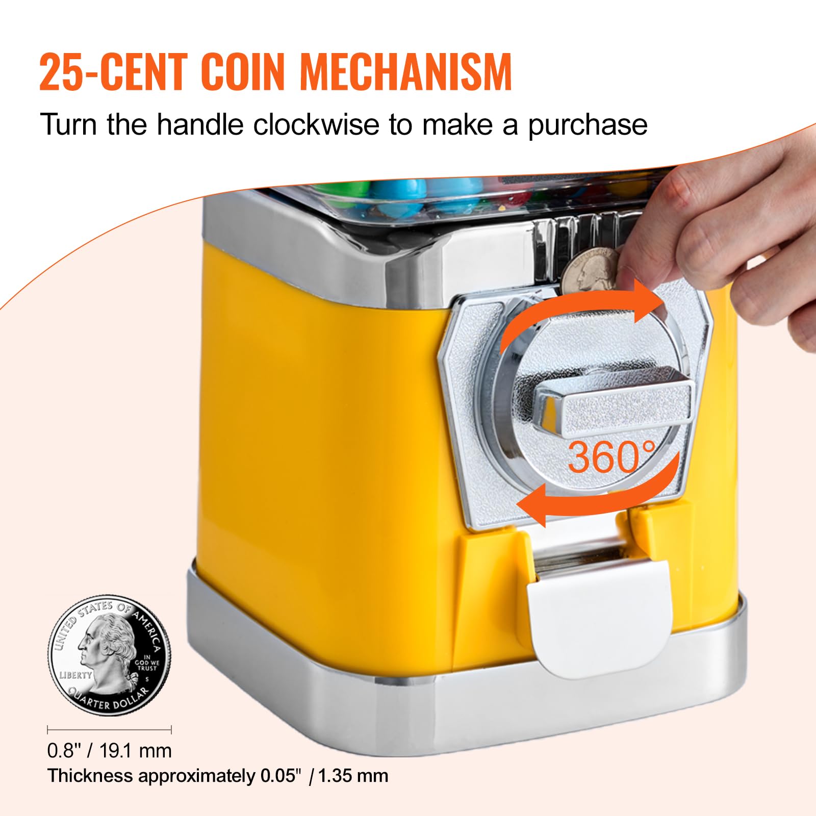VEVOR Vending Machine, Classic Gumball Bank, Huge Load Capacity Candy Gumball Machine, Mini Vending Machines, Gumball Dispenser Machine for Kids, Perfect for