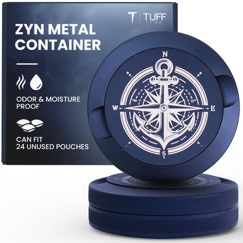 TuffTynz - Premium Zyn Metal Can | Zyn Holder | Metal Zyn Container | Moisture & Odor Proof Container | Aluminum Zyn Can & Organizer | Dip Can | Zyn Tin | Zyn Gifts for Men | The Zyn Bin
