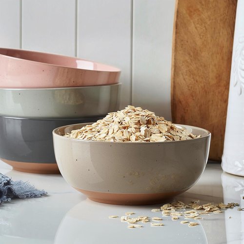 White Large Ceramic Bowls Set of 4, 30 Ounce Cereal Bowls, Soup Bowls Set for Kitchen, Salad Oatmeal Bowls, Serving Bowls for Nut, Pasta, Soup, Ramen, Fruit, Dishwasher & Microwave Safe (White)