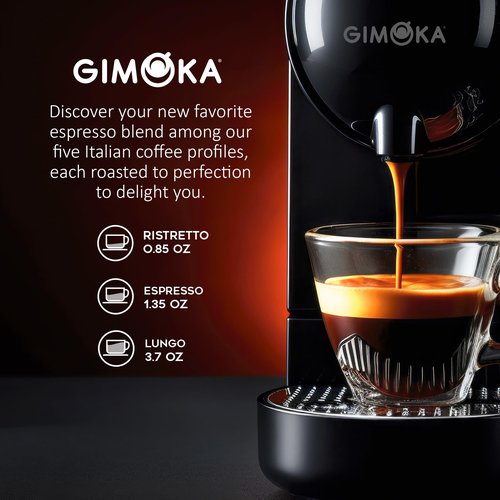 GIMOKA PREMIUM BLENDS Coffee Capsules Compatible with Nespresso Machines, 100 Count - VARIETY PACK, Italian Espresso Pods.