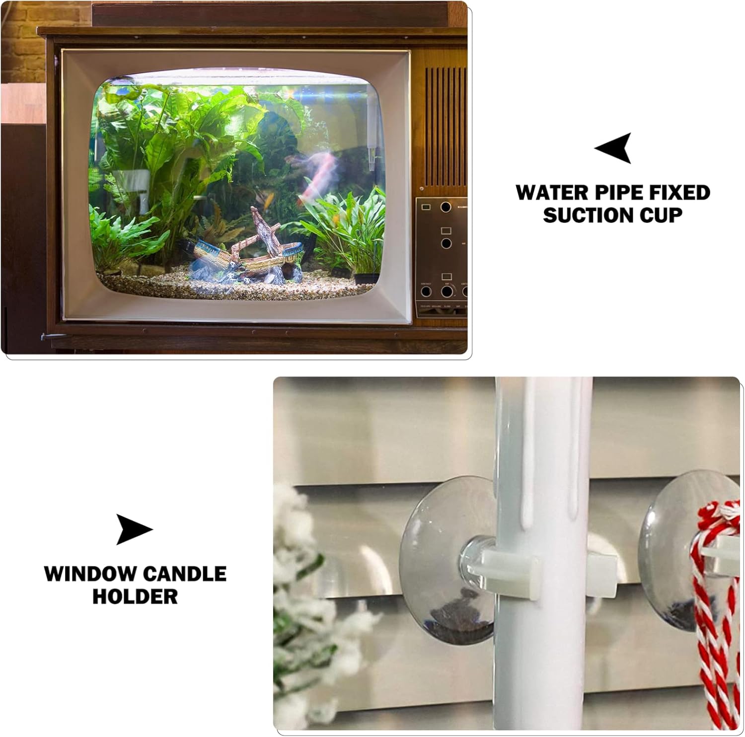 Uonlytech Candle Holders - 12 Pcs Suction Cup Tapered Candle Holders for Christmas Decor | Cone Stand