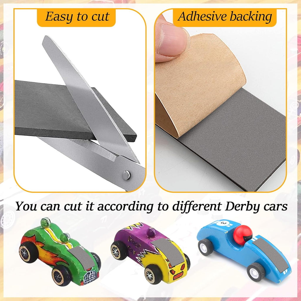 Stick On Flex Tungsten Weights - 3oz Cuttable Derby Car Weights for Enhanced Speed | 4-Pack