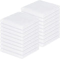 Homaxy 100% Cotton Dish Cloths - Ultra Soft & Absorbent Quick Drying Towels | 12x12 Inches, 18-Pack, White