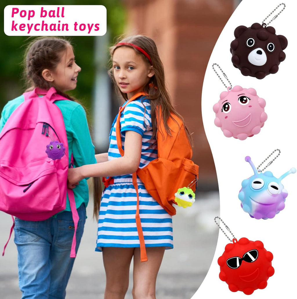 Animal Pop Balls Party Favors by 30 Pack | 3D Fidget Toys for Kids - Perfect Birthday Goodie Bag Stuffers