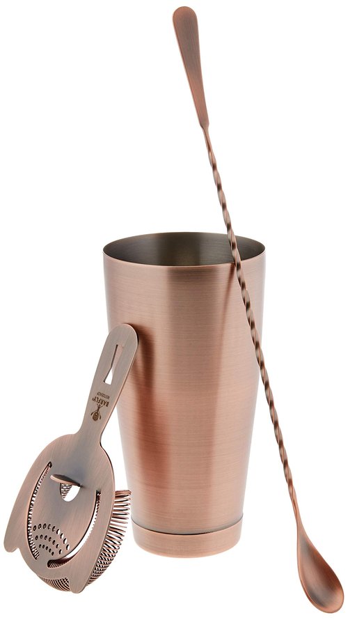 Barfly Essential Deluxe Mixing Cocktail Kit, Antique Copper (M37131ACP)
