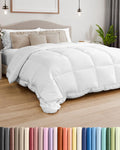 Regine Switzerland Queen Size White Alternative Down Comforter - Warm, Lightweight & Breathable All-Season Bedding