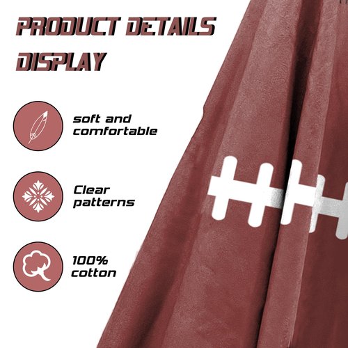 HSUIOFE Hooded Towels for Kids -Toddler Beach Towel- Super Absorbent & Quick Dry 100% Cotton 30x50 Inch - to Kid Ages 3-10-Rugby Pattern Design