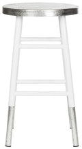 Safavieh Home Collection Kenzie White and Silver Dipped Counter Stool