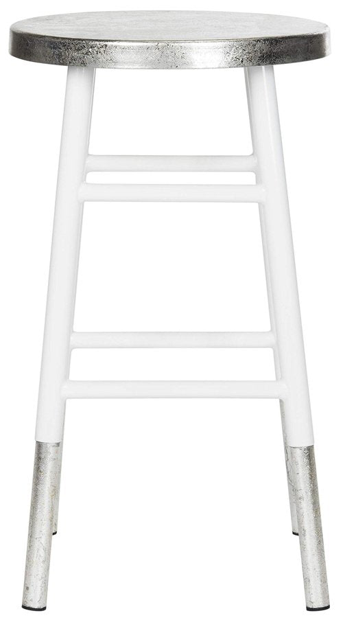Safavieh Home Collection Kenzie White and Silver Dipped Counter Stool