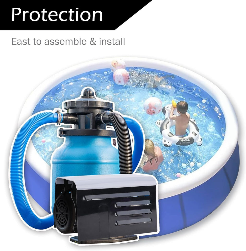 RunNico Pool Pump Covers - Adjustable ABS Protection for Above Ground Units | 2 Pack