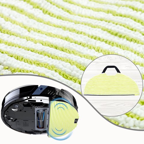 6 Pack Mop Pad for Shark AV2610WA / RV2620WD / RV2610WA / RV2410WD Robot Vacuum, Microfiber Sonic Mopping Pad Replacement Accessory