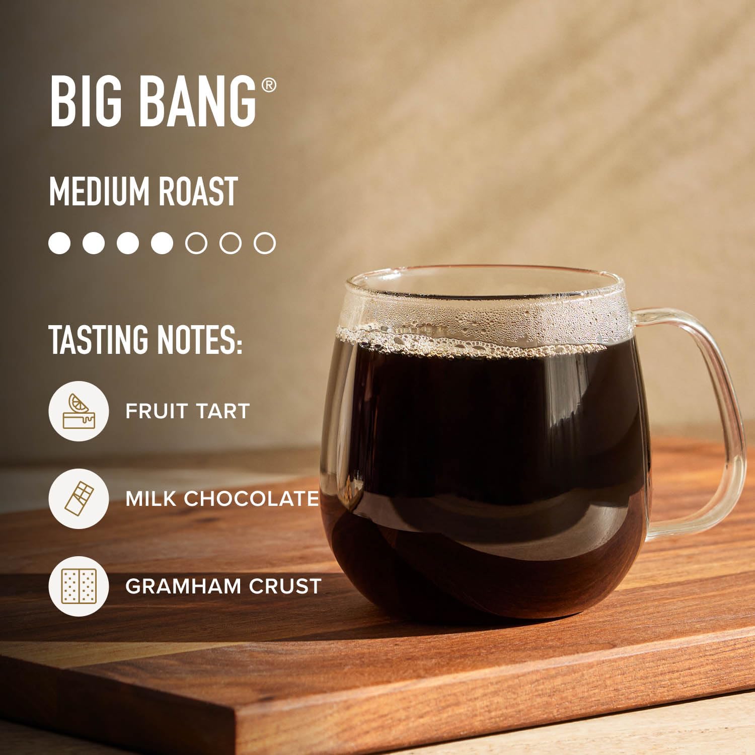 Peet's Coffee Medium Roast Ground Coffee - 100% Arabica Beans | Big Bang 18 Ounce Bag