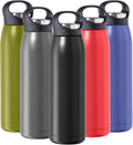 OGGI Freestyle Stainless Steel Insulated Water Bottle- Double Wall Vacuum Insulated, Travel Thermos, 23oz(680ml), Black