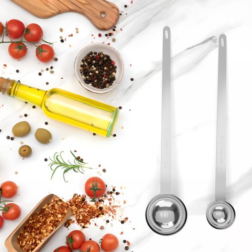 LEIFENY 1PCS 2 Teaspoon Coffee Scoop, 9.1" Long Handle Measuring Spoon, 2tsp (10 ml) Stainless Steel Scooper