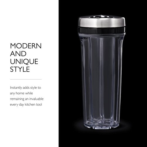 Cole & Mason Saunderton Spice Storage & Shaker - Herb Keeper for Refrigerator, Countertop or Cabinet - Divided Food Storage Container - Spice Shaker with Lid - Clear/Silver