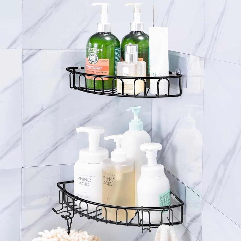 Vivinin Shower Caddy Adhesive Replacement - No Drilling Hooks for Bathroom & Kitchen | 15 Pack