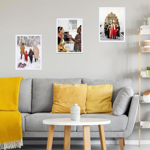 JCJMY 15x19 Picture Frame - White Wall Gallery Frame for Horizontal & Vertical Photos
