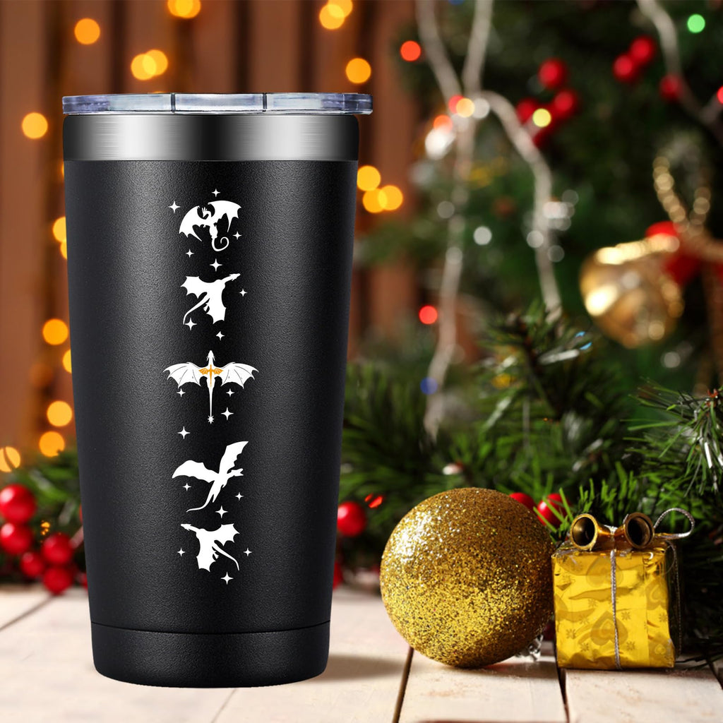 Fufendio Fourth Wing Merch, Inspired Fantasy Book Lover Gifts, Funny 4th Wing Bookish Dragon Merchandise Tumbler 20oz