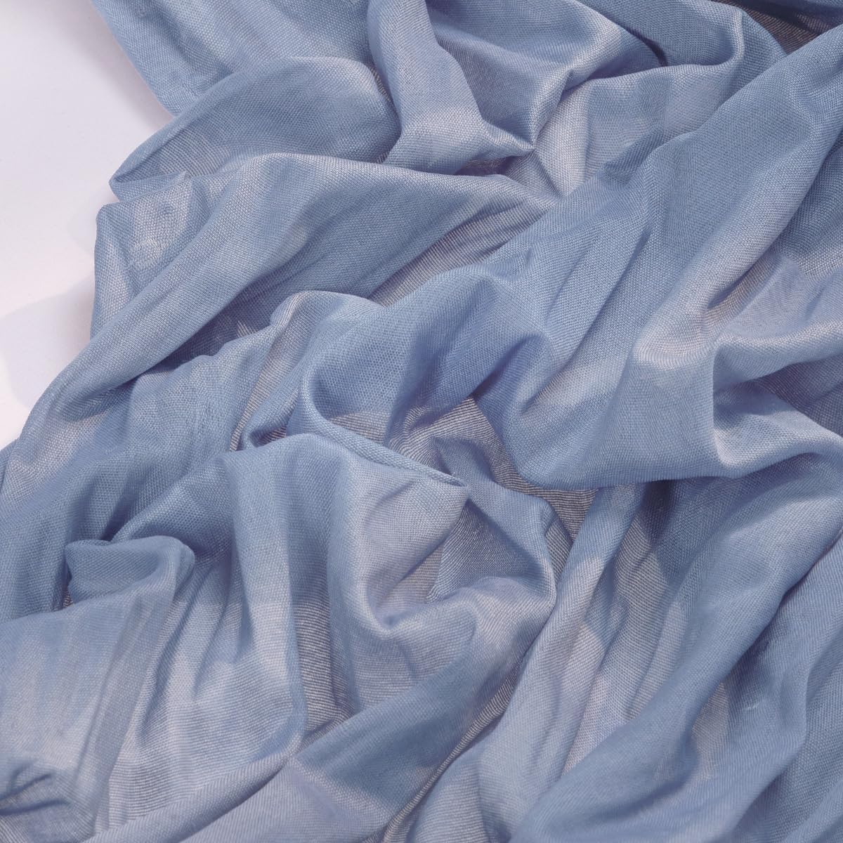 Socomi Cheesecloth Table Runner - 120 Inch Dusty Blue Boho Rustic Decor for Weddings & Events