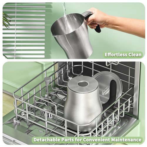 Maestri House Milk Frother, Variable Temp and Froth Thickness DualFro 600 Milk Frother Steamer, 21OZ Smart Touch Control Milk Warmer, Dishwasher Safe, Memory Function for Latte&Hot Chocolate (Black)
