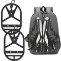 2 Pack Shoe Holster for Backpack with Clip Hanger, Shoe Holder for Sneakers, Cleats, for Travel, Outdoors, Sports (Large, Black)