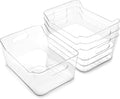 BINO Plastic Organizer Bins - Large 4 Pack | Multi-Use Pantry & Freezer Storage Containers