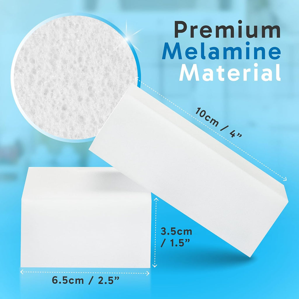 Skiennix Extra Large Eraser Sponge - Extra Thick, Long-Lasting Melamine Cleaning Pads | 20 Pack, White