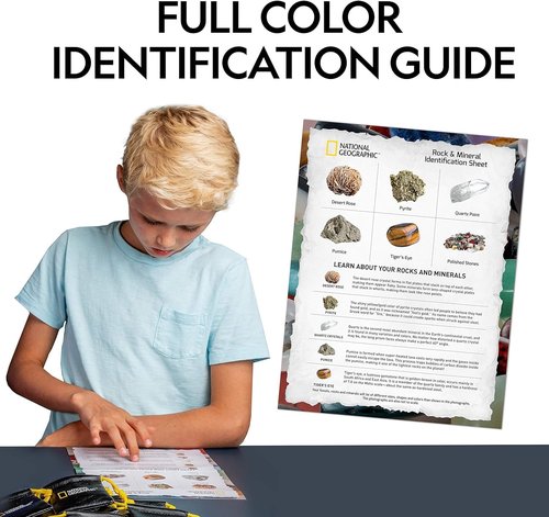 National Geographic Kids Rock Collection - 1.25 lb Assorted Rocks, Minerals & Gemstones | STEM Earth Science Kit