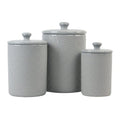10 Strawberry Street Diamond 3 Piece Canister Set, Gray