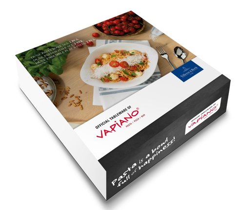 Villeroy & Boch Dune VAPIANO Pasta Bowl, 2 pieces, Premium Porcelain, White