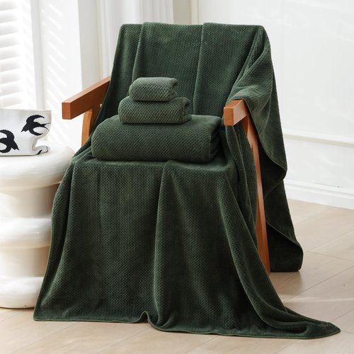 Akzpe 40x80 Inches Bath Sheets Towels for Adults Oversized Bath Towels Extra Large Luxury Super Soft Absorbent Quick Dry Microfiber (Olive Green,6PCS)