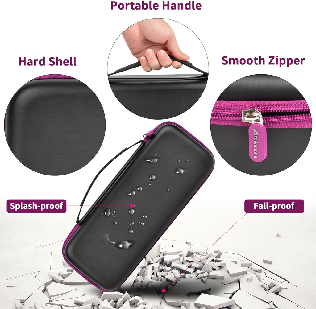 Steamer Case by Jack & Rose - Portable Handheld Iron Storage Bag with Mesh Pocket - Black