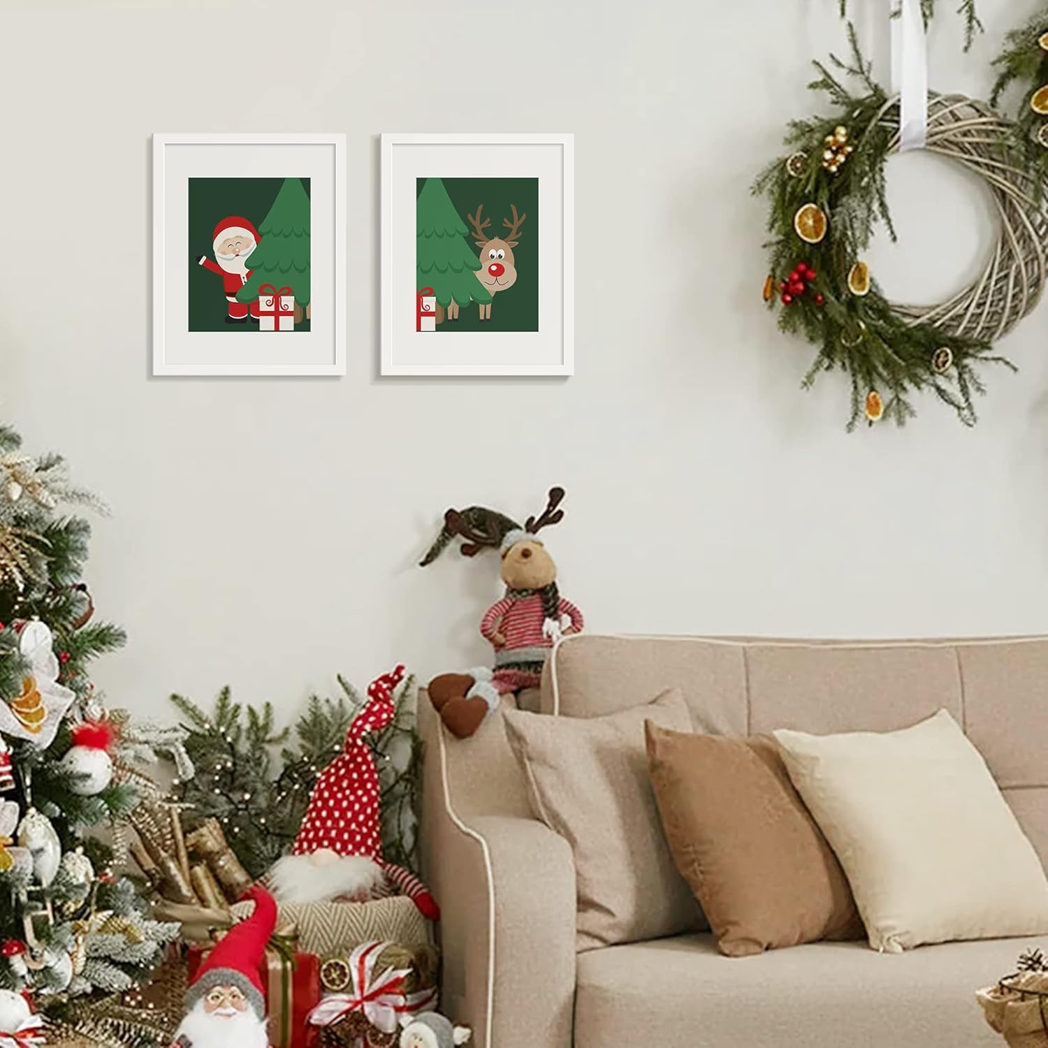 Upsimples 11x14 Picture Frame Set of 5 - Display 8x10 Photos with Mat or 11x14 Without Mat | White Wall Gallery Frames