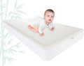 Pure Bamboo Waterproof Crib Mattress Protector - Breathable, Noiseless Cover Fits 52x28x6 Inch