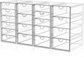 YFXCVSL Acrylic Makeup Organizer - 19 Drawer Clear Storage for Cosmetics & Beauty Supplies | Ideal for Vanity & Desk
