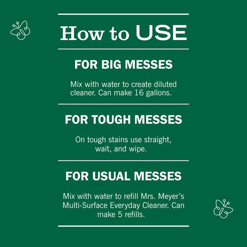 MRS. MEYER'S CLEAN DAY Multi-Surface Everyday Concentrate, Peony Scent, 32 Fl Oz Bottle - 2 Pack