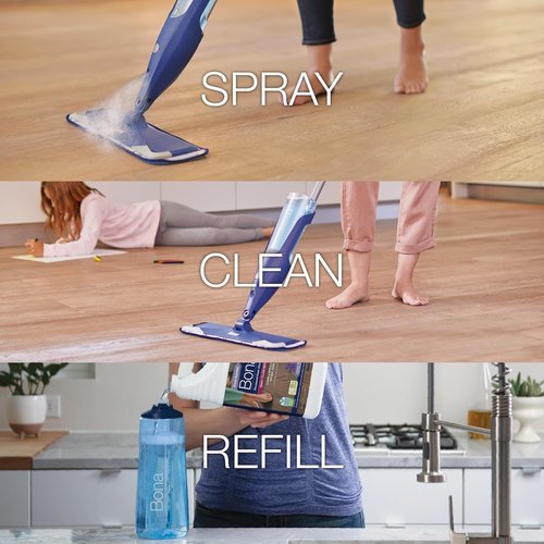 Bona Hardwood Floor Cleaner Refill - 128 Fl Oz - Lavender Thyme Scent | Residue-Free Solution for Wood Floors