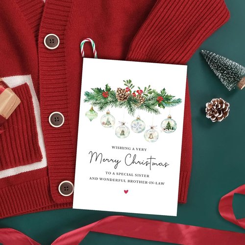 Goroar Christmas Card for Sister & Brother-in-Law | Heartfelt Holiday Wishes
