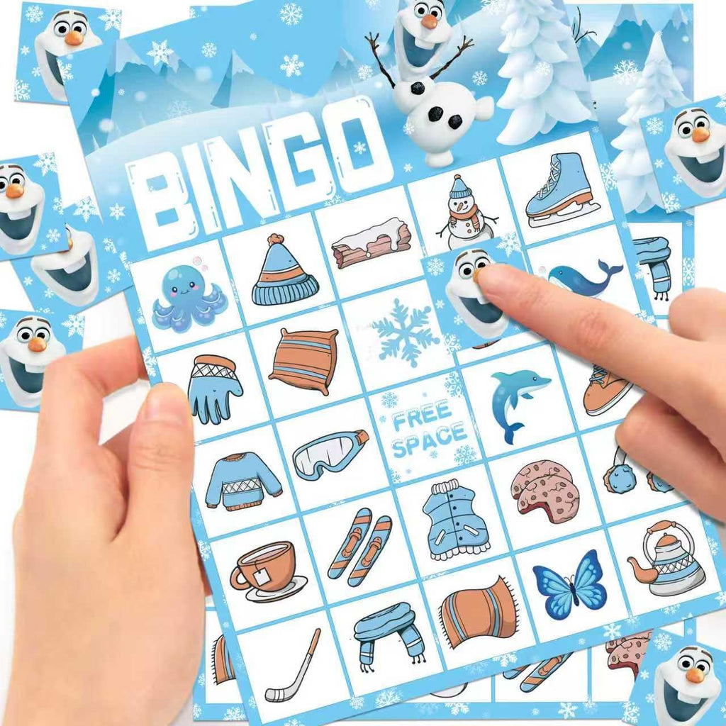 Snowman Christmas Bingo Game - Fun Holiday Party Game for 24 Players | Perfect for Family Activities