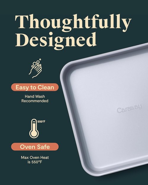 Caraway Non-Stick Ceramic 9” Square Pan - Naturally Slick & Non-Toxic - Ideal for Brownies, Cakes & More - Black