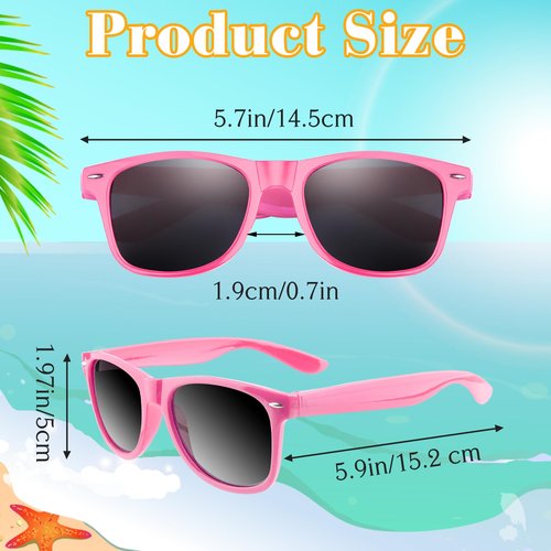 ASTARON Novelty Sunglasses Bulk, 6 Pack Novelty Sunglasses Party Favors for Summer Beach Pool Wedding Party, Great Gift for Pool, Birthday Party Supplies Goody Bag Favors (Pink)