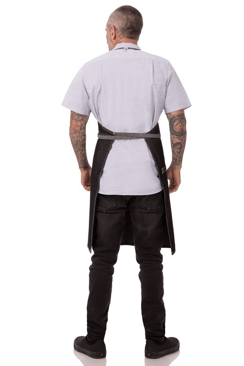 Chef Works Unisex Bronx Bib Apron, Black, One Size