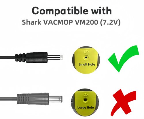 Charger for Shark VACMOP VM200 7.2V Vacuum Mop (New Version)