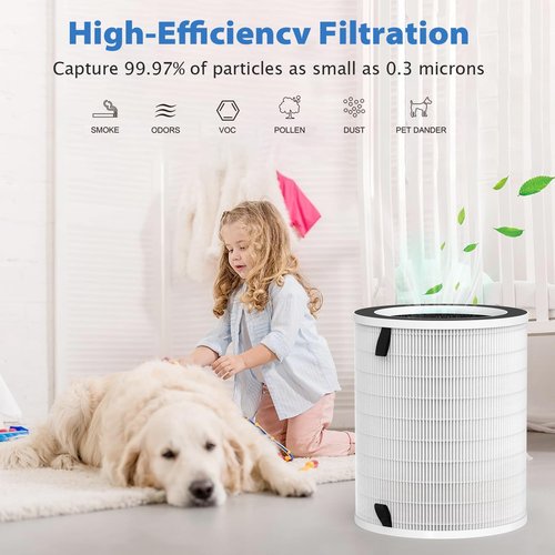 True Max Filter Replacement Compatible with Afloia MAX, MAGE, MAGE PRO and Sans/Air-Honati/Compass Home Smart/Taylor Swoden/Cuckoo CAC-J1510FW Air Cleaner Purifier, 1 Pack