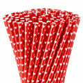 Honeydak 100 Pieces Valentine's Day Reusable Straws Bulk 9" Red Heart Hard Plastic Drinking Straws for Beverage Cocktail Mason Jar Tumbler Valentine's Day Birthday Love Party Supplies