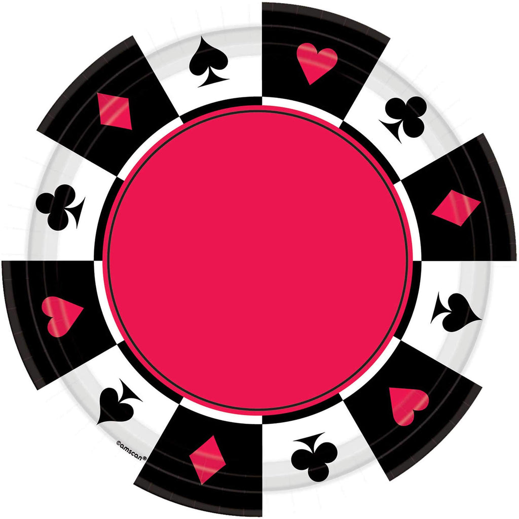 Roll The Dice Round Plates - 10.5" (Pack of 8) - Premium Quality & Eye-Catching Design - Perfect for Game Nights, Parties & Celebrations