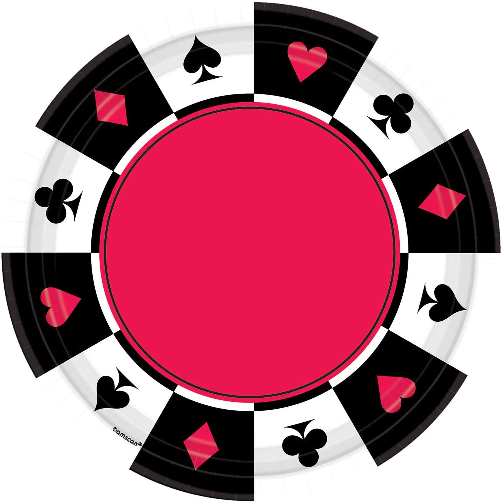 Roll The Dice Round Plates - 10.5" (Pack of 8) - Premium Quality & Eye-Catching Design - Perfect for Game Nights, Parties & Celebrations