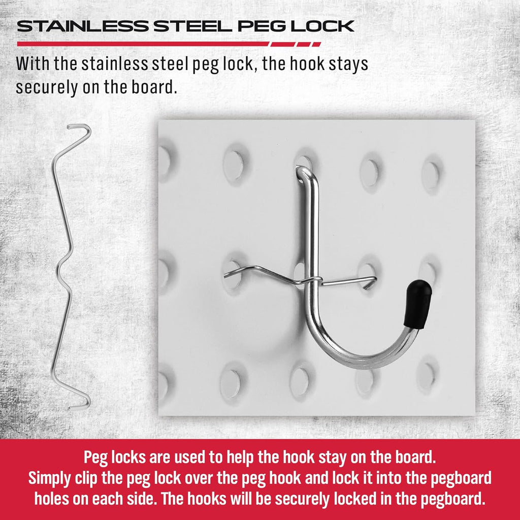 Skiennix 121-Piece Pegboard Hooks Set - Durable Metal Accessories for Organized Tool Storage