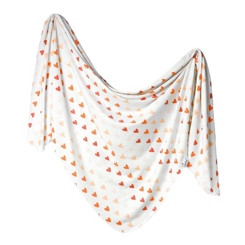Copper Pearl Large Premium Knit Baby Swaddle Receiving Blanket Cupid